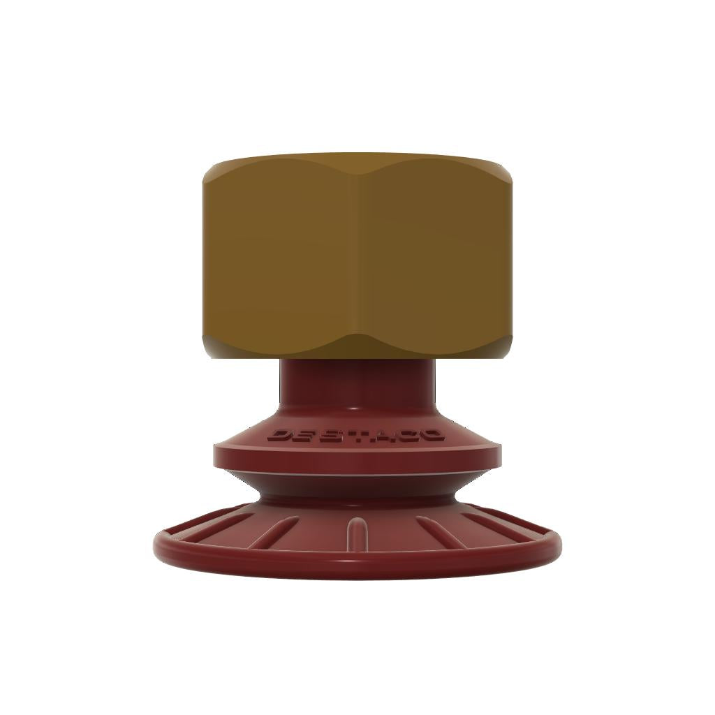 DESTACO VC-30TC-G38-PU55 ACCELERATE POLYURETHANE BELLOWS VACUUM CUP, ROUND, 30MM , 3/8G, RED PU55