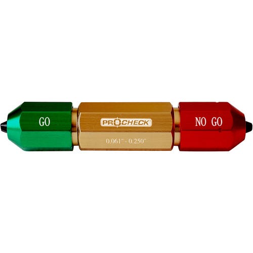 Procheck JR608001 Plug Gage Handle-Double End - Size To Range 0.061" To 0.250"