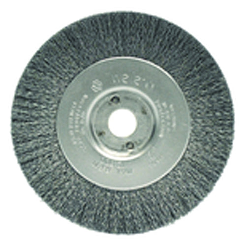Weiler MK5100134 4" Diameter-3/8"-1/2" Arbor Hole - Crimped Steel Wire Straight Wheel