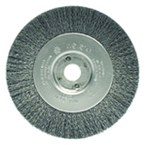 Weiler MK5100154 4" Diameter-3/8"-1/2" Arbor Hole - Crimped Stainless Straight Wheel