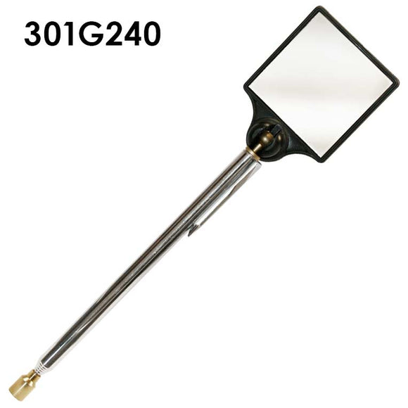 Industrial Magnetics MAG-MATE® Telescoping Square Glass Inspection Mirror & Pickup Magnet 301G240