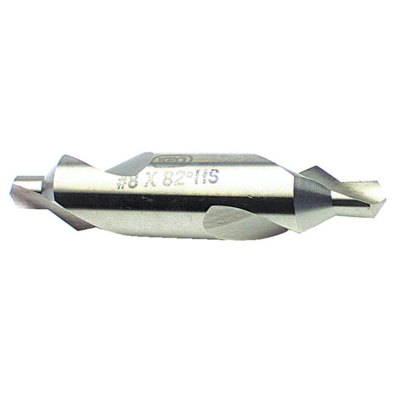 Keo AV4210382 #3 x 2" OAL 82 Degree HSS Plain Combined Drill and Countersink Uncoated