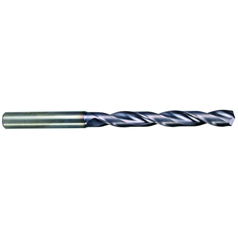 M A Ford AX2702830 3 mm Dia. x 3 mm Shank x 33 mm Flute Length x 81 mm OAL, 7xD, 142°, AlTiN, 2 Flute, Coolant Thru, Round Solid Carbide Drill