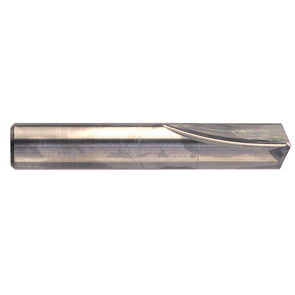 M A Ford AX3020067 3/64" Dia. x 3/64" Shank x 1/4" Flute Length x 1-1/2" OAL, 3XD, 135°, Black Oxide, 2 Flute, External Coolant, Round Solid Carbide Drill