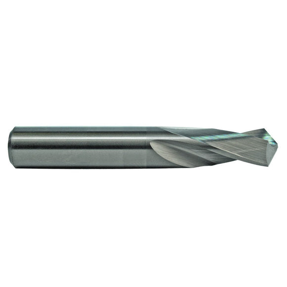 M A Ford AX3926028 3/64" Dia. x 3/64" Shank x 3/8" Flute Length x 1-1/2" OAL, 3XD, 118°, Uncoated, 2 Flute, External Coolant, Round Solid Carbide Drill