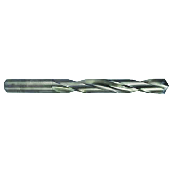 M A Ford AX4124023 0.45 mm Dia. x 0.45 mm Shank x 5 mm Flute Length x 26 mm OAL, 5xD, 118°, Uncoated, 2 Flute, External Coolant, Round Solid Carbide Drill