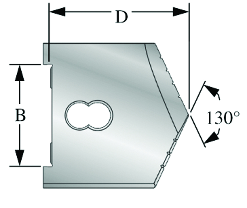 Allied Machine and Eng. BA50102440204 10244-0204 - 2 1/8" Dia. - Series D - High Speed Steel Universal Insert - Uncoated