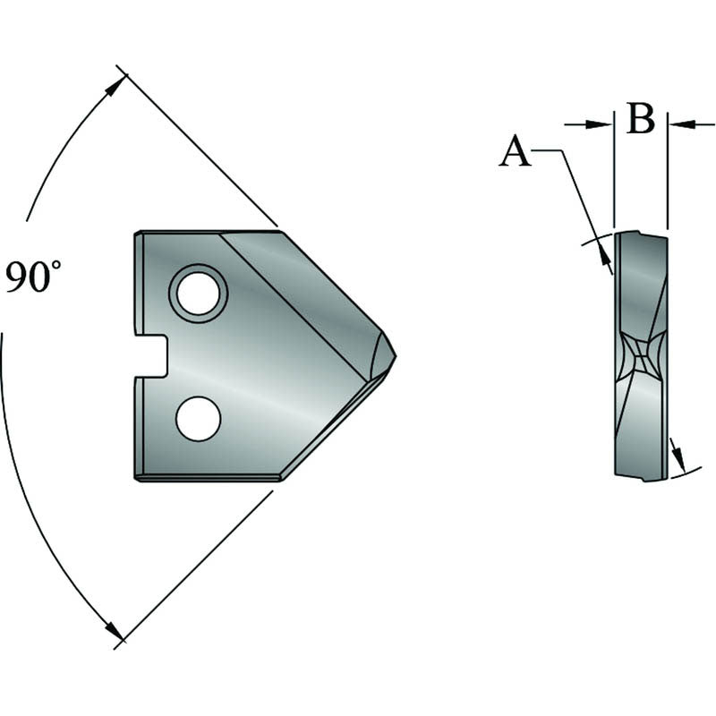 Allied Machine and Eng. BA521C53A0128 1C53A-0128 - 1 7/8" Dia. - Series 3 - Carbide - T-A Insert - TiAlN