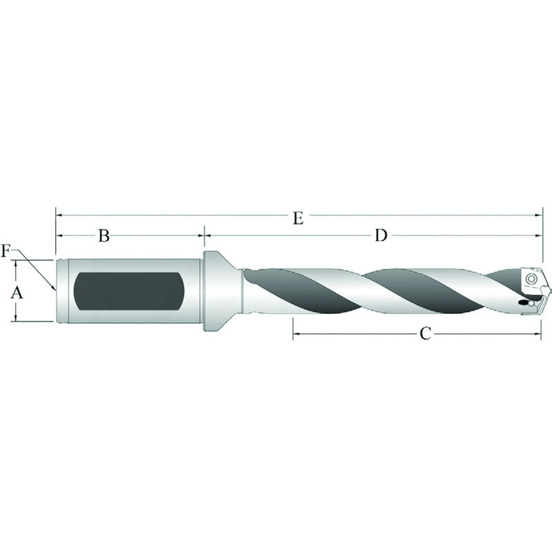 Allied Machine and Eng. BA6060314H075C Series 14 - Helical FL-3/4" SH-1-25/32" Drill Depth - Spade Drill Holder