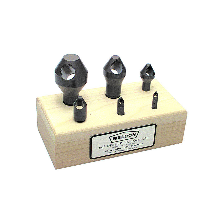 Weldon BB4060DB 6 Pc. HSS 60 Degree Deburring Set