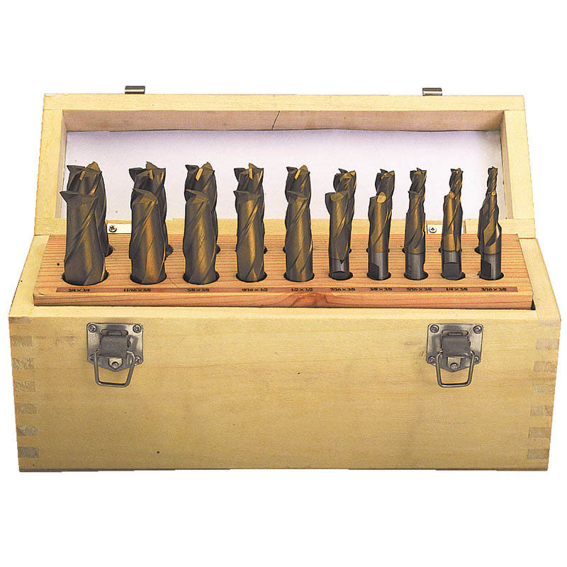 ProCut DB50TC20E 20 Pc. HSS Single-End End Mill Set