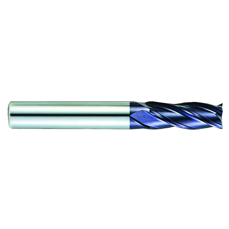 Premier HP DD25EM15303203 1/2 Dia. x 1-1/2 LOC x 3-1/2 OAL .030 Radius 4 Flute Carbide S/E HP End Mill-AlTiN