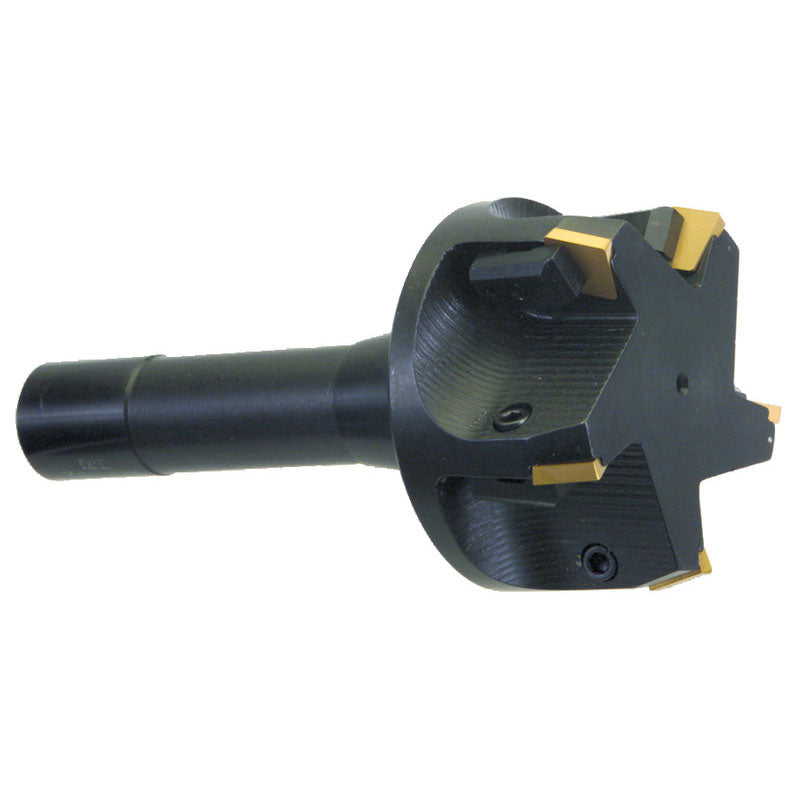 APT DG80QM250R8 2-1/2" Cutting Dia. x R8 SH - Holds 5 Insert(s) - Positive Rake Indexable End Mill