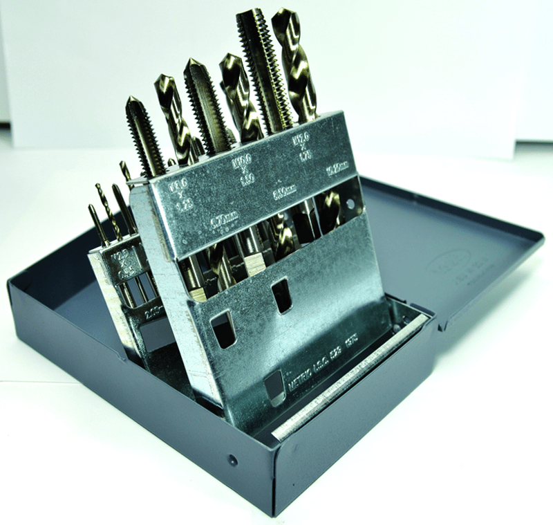 ProCut ET504099TDS 18 Pc. HSS Tap & Drill Set M2-M12Tap/2.05mm-10.2mm Drill