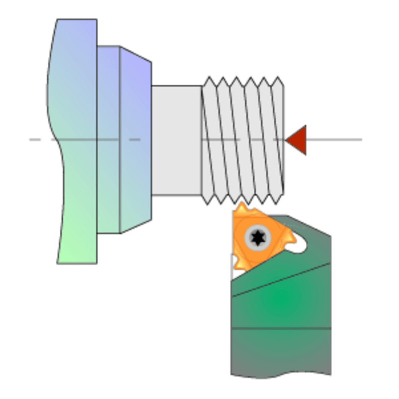 Carmex FF59SER0625H16 3/8" IC RH .63 x .63" SH - External Threading Toolholder