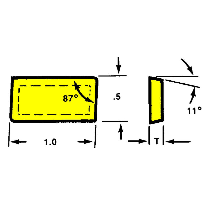 ProCut FF7050000 BCBP 15 Grade PC5M - Milling Insert