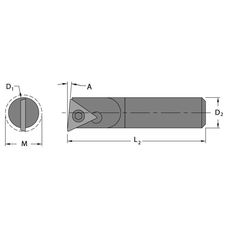 Everede Tool FG70CB1900 .270" Min - .187" SH-4" OAL - Carbide Shank Boring Bar