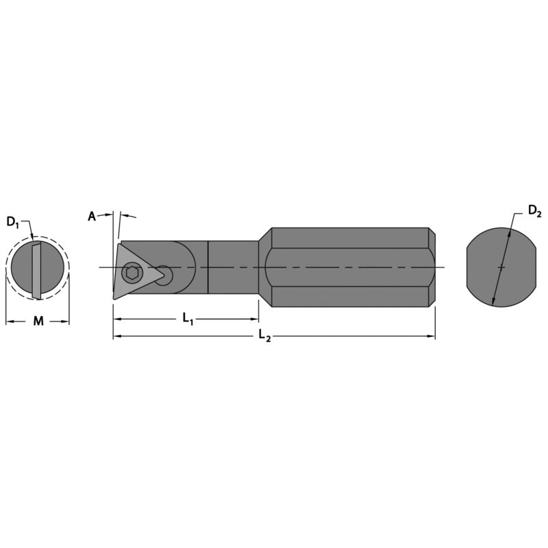 Everede Tool FG70CB2462 .270" Min - .500" SH-3-1/2" OAL - Carbide Shank Boring Bar