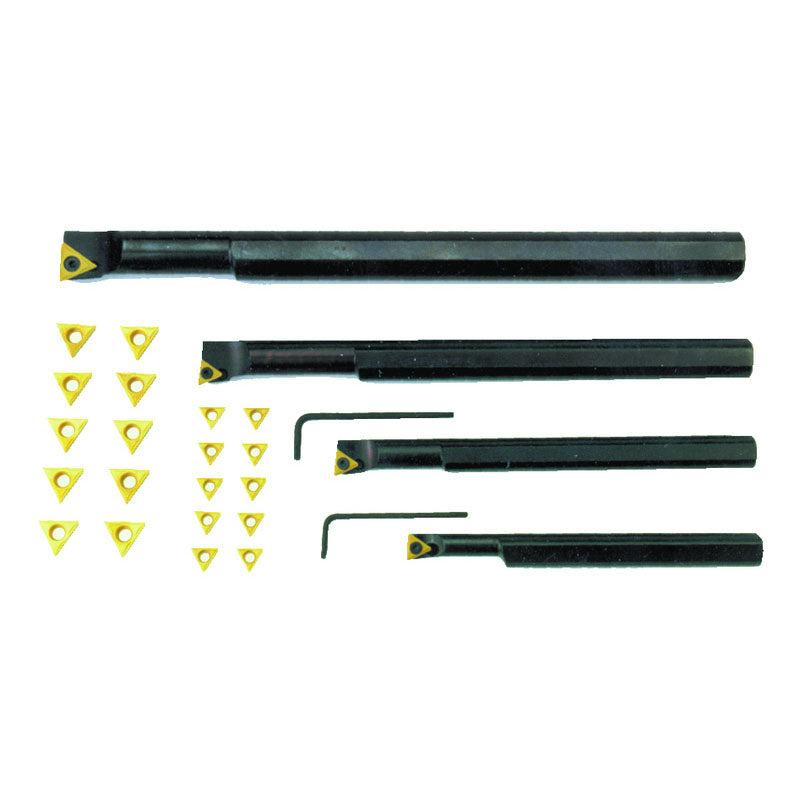 Dorian FL4543840 HP Indexable 4-Boring Bar & 20 Inserts Set - RH