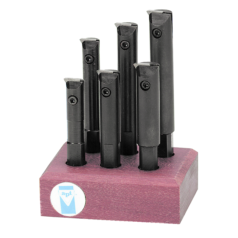 APT FL50LE100 APT High Performance Indexable 9 Piece Boring Bar Set - Right Hand 1" Shank