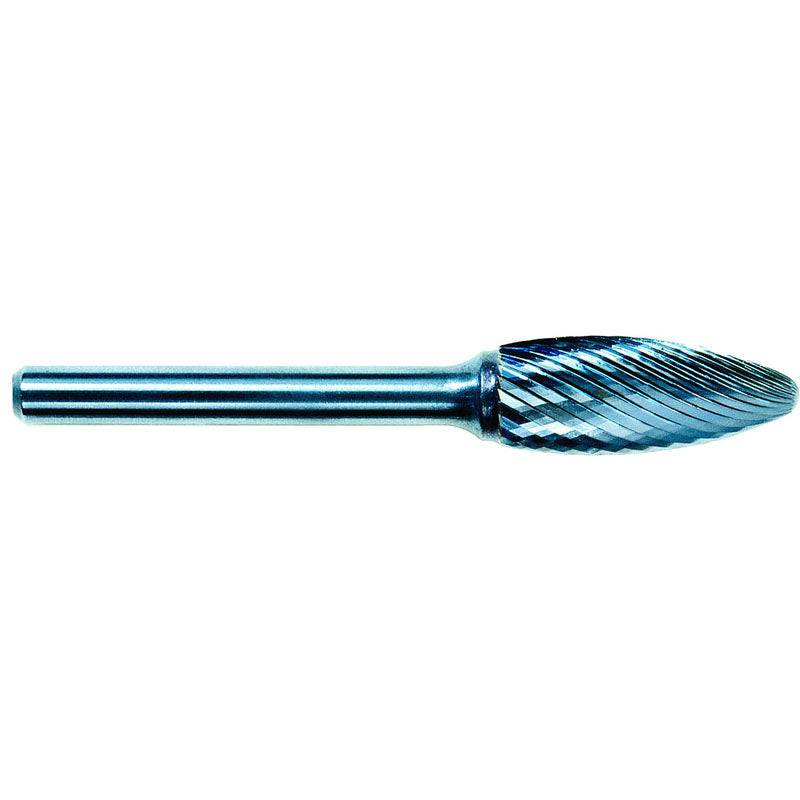 M A Ford FP6069160027L3 1/8 EdgeHog Flame Miniature Carbide Bur SH-41L3 3" OAL Std Alt Diamond (Double)