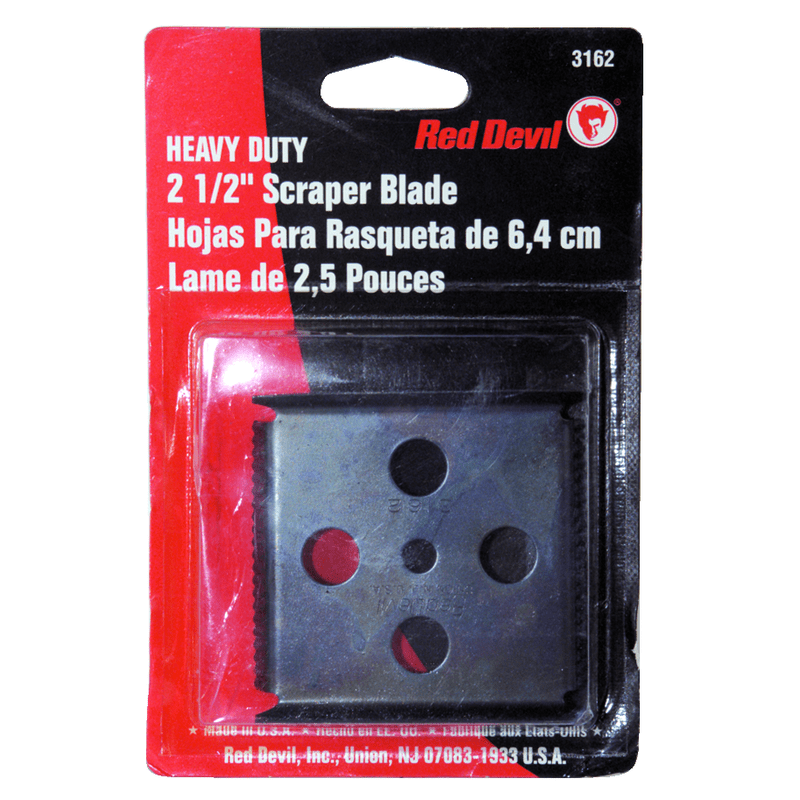 Red Devil FS533162 2 1/2" Width-4-Edge Carbon Steel - Hand Scraper Replacement Blade
