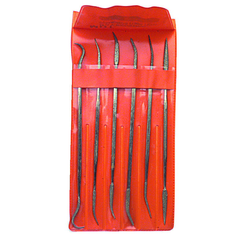 Quality Import FT606DRF150 6 Pieces Diamond Length-6"Overall Length - DE Riffler File Set