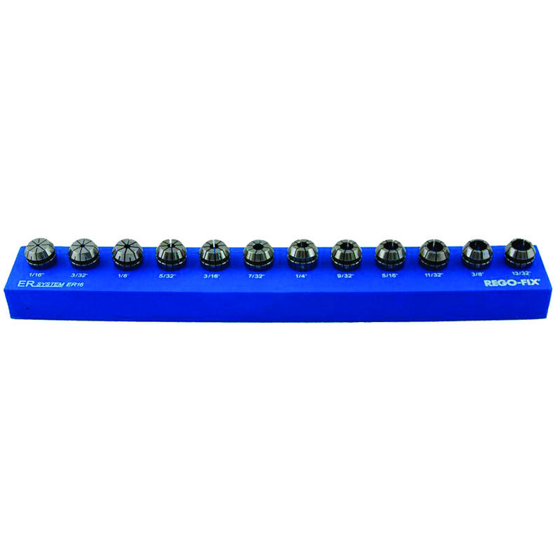 Rego-Fix GM20122500000 ER25DM Metalic Sealed Collet Set, 6mm-16mm, 6pc set, ER25 Style Collet