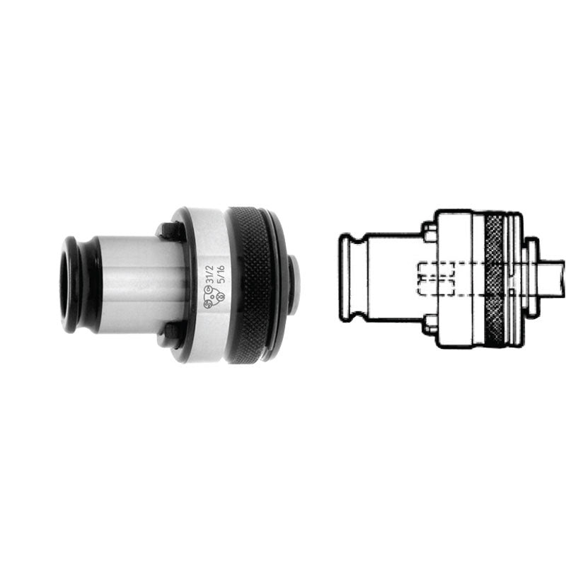 Parlec GM9210T056 Tension/Compres Tap Adapters - 9/16" - Adapter Size 1