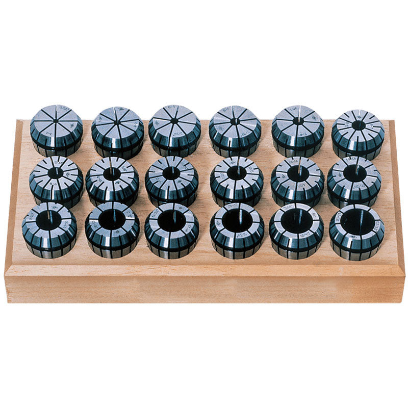 Parlec GM99ER32S022 21 Pc. Collet Set-1/8-3/4x1/32" -ER32 Style - Round Open