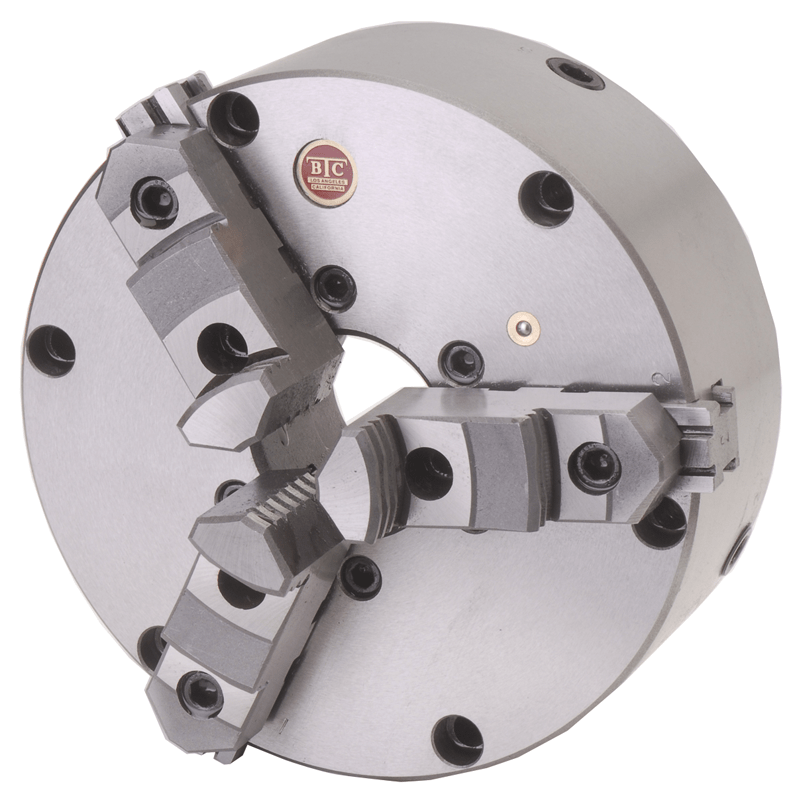 BTC HK151063R 6" Zero Set, 3-Jaw, Scroll Chuck, Top Reversible Jaw, Flatback