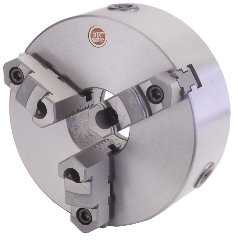 BTC HK15S3063R 6" 3-Jaw Self Centering Scroll Chuck, Flatback, Steel Body, Top Reversible Jaw