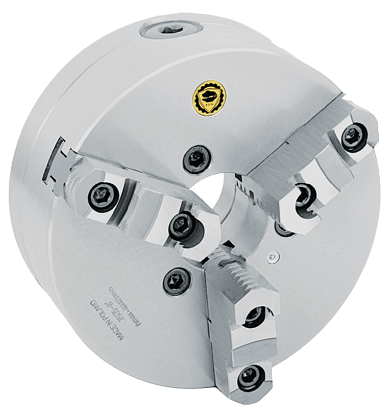 Bison HK308000800 Semi-Steel Lathe Chuck - 8" Plain Mount, 3-Jaw