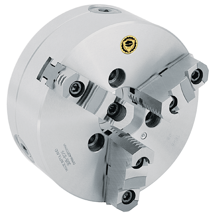 Bison HK308210615 Steel Body Lathe Chuck - 6" A1-5 Mount, 3-Jaw