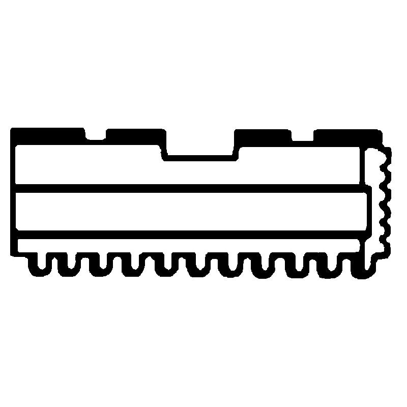 Bison HK30885325 Set of 3 Hard Master Jaw - Model 7–885 325 - For 25" Chucks