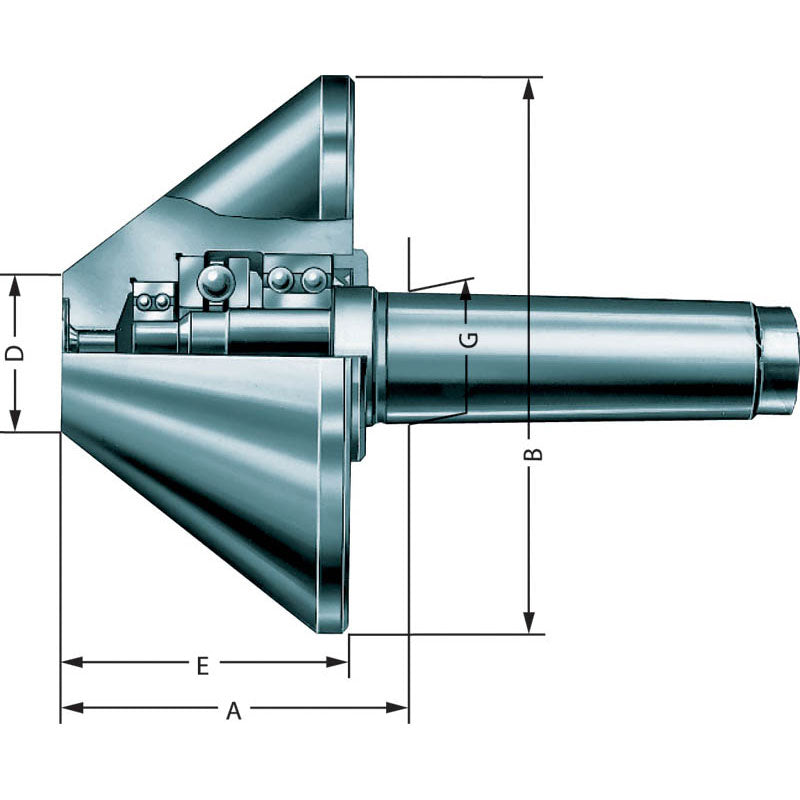 Rohm HK80090483 Live Centers - #5 MT HD 60° Bull Nose