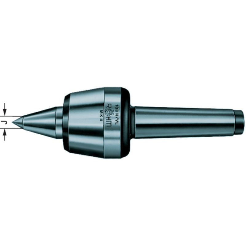 Rohm HK8058671 Live Centers - #4 MT Revolving Tailstock Extended