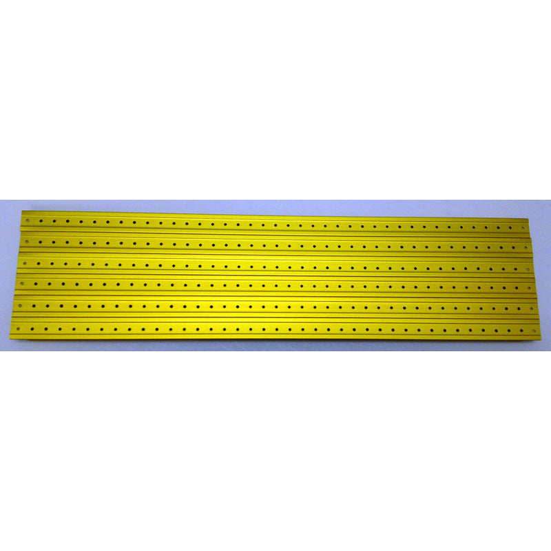 Quality Import JF70MSCSET 5/8" 6Pc. Milling T-Slot Cover Set, Anodized Aluminum Cover with Holes Drilled, 15-3/4" Long x 5/8" Wide