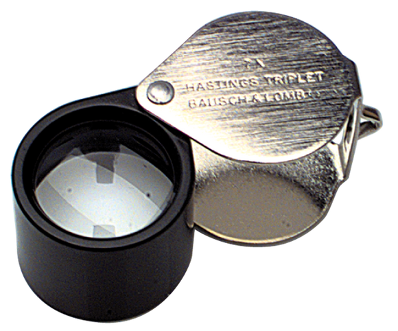 Bausch & Lomb KA40816168 Model 816168–7X Magnification–19.8 mm Round - Hastings Triplet Folding Magnifier