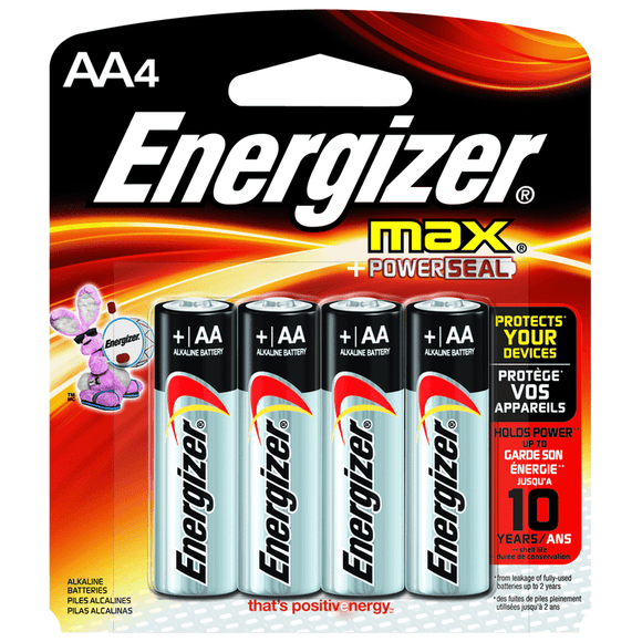 Energizer KA56E91BP4 AA Max Alkaline Battery 4 Pack