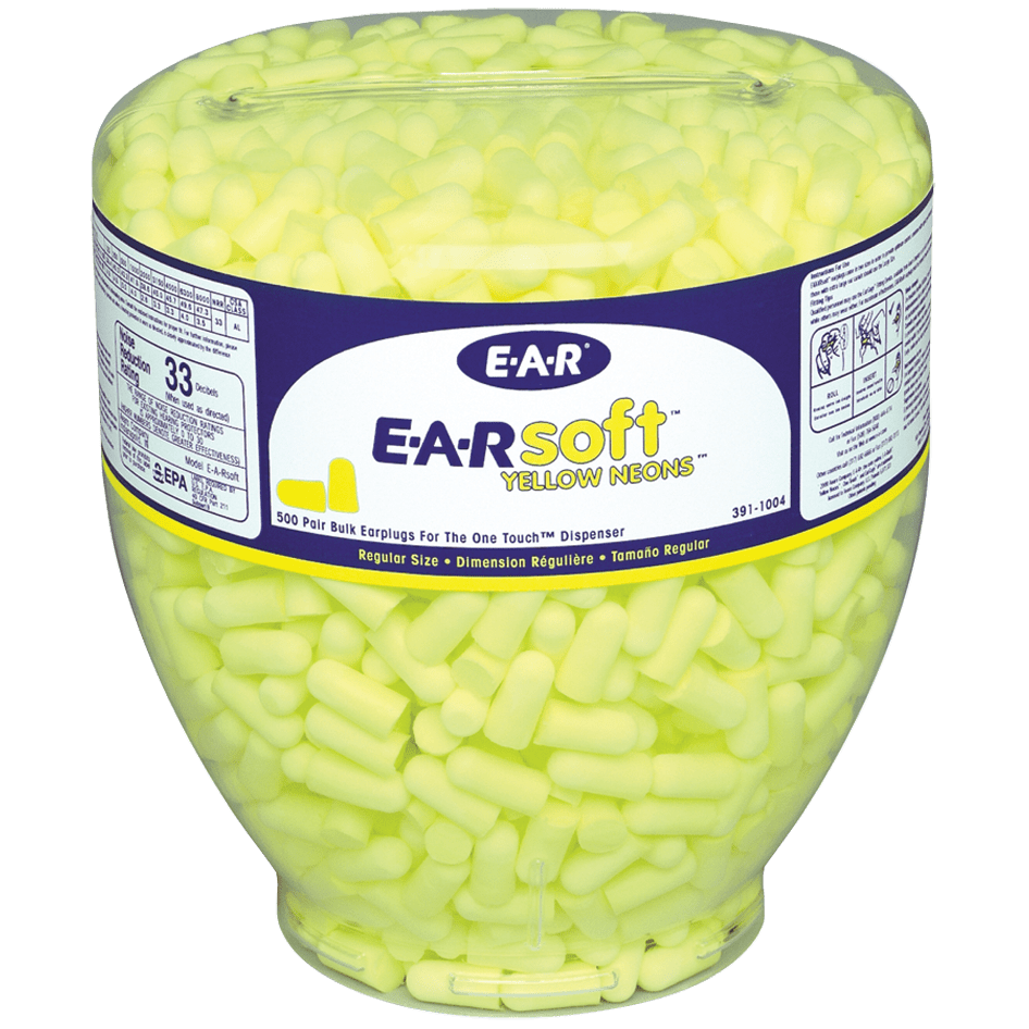3M KB3591004 ?3M E-A-Rsoft Yellow Neons One Touch Refill Earplugs 391-1004 Uncorded Regular Size