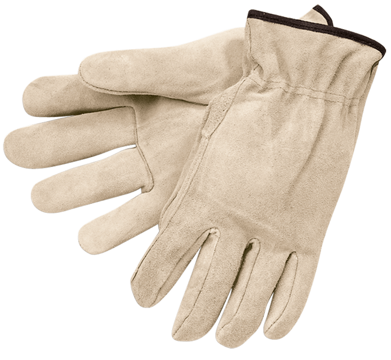 Memphis KB513120XL Drivers Glove - Natural Pearl Gray Split Leather - Select Grade - Straight Thumb - Size X-Large