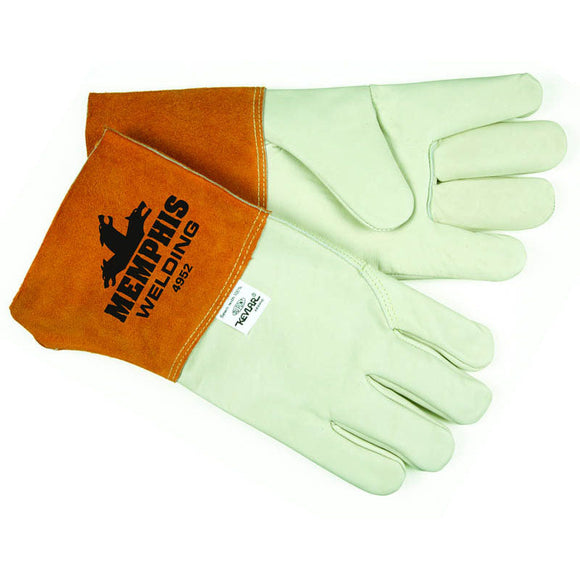 Memphis KB514952L Leather / Kevlar 4952 Mig/Tig Welders Gloves - Size Large