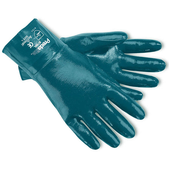 Memphis KB519786M Predalite Gloves - Light Fully Coated Nitrile - Interlock Liner - PVC Coated Safety Cuff - Size Medium