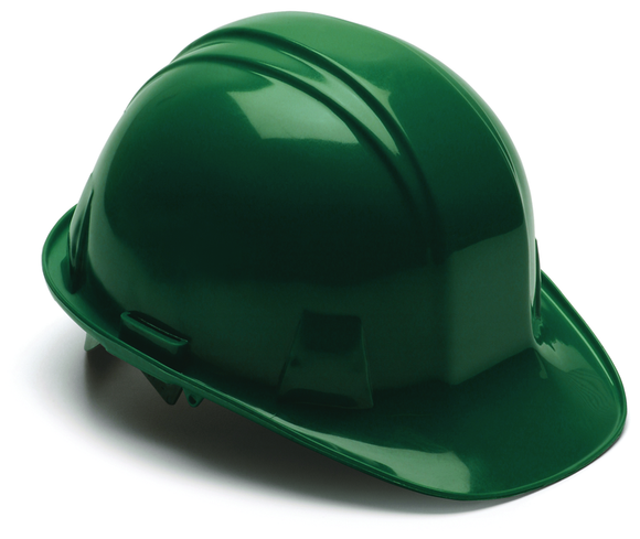 Pyramex KB54HP14135 4 Point Ratchet Hard Hat, Green