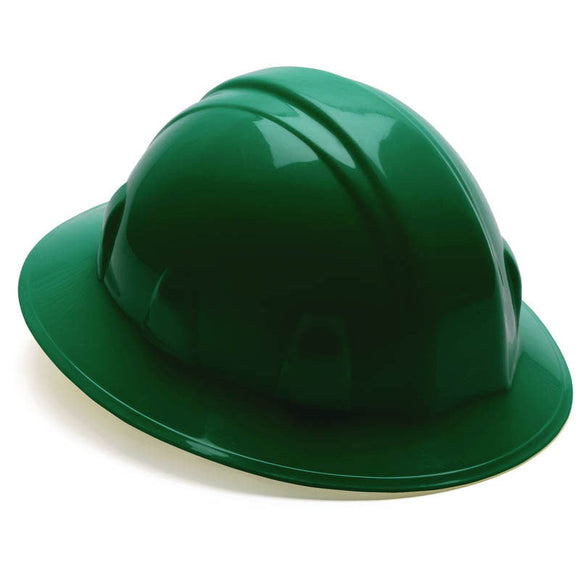 Pyramex KB54HP24135 Hard Hat - Green Full Brim 4 Point Ratchet Style