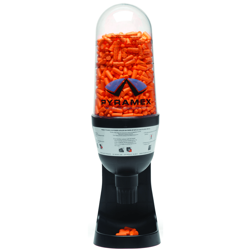 Pyramex KB54PD500 Earplug Dispenser with Bulk Bag of 500 Disposable Earplugs