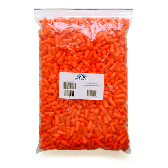 Pyramex KB54PD500R Replacement Bulk Bag of 500 Disposable Earplugs For Dispenser
