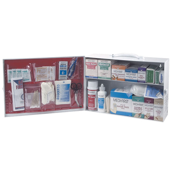 Medi First KB78756M1SD First Aid Kit - 2-Shelf Industrial Cabinet