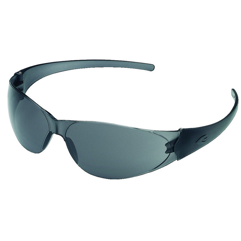Crews KB85CK112 Safety Glasses - Gray Coated Lens - Clear Frame